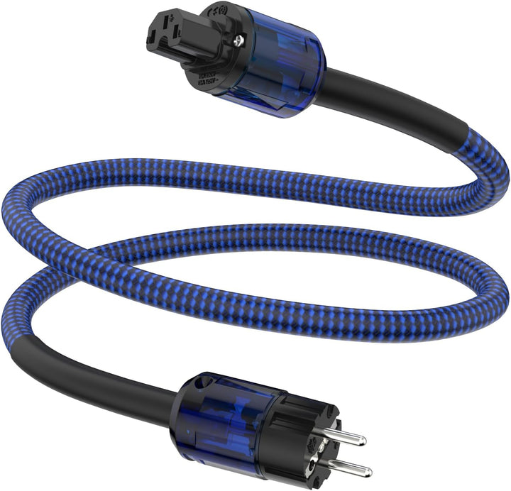 Tertullus HiFi High End Netzkabel 1.5m Kupfer Abschirmung 3 x 2.5mm² Stromkabel Mit Schukostecker P0