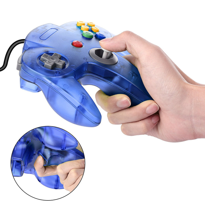 miadore 2X USB N64 64 Controller Plug & Play Joystick Gamepad N64 PC-Controller für Windows PC MAC R