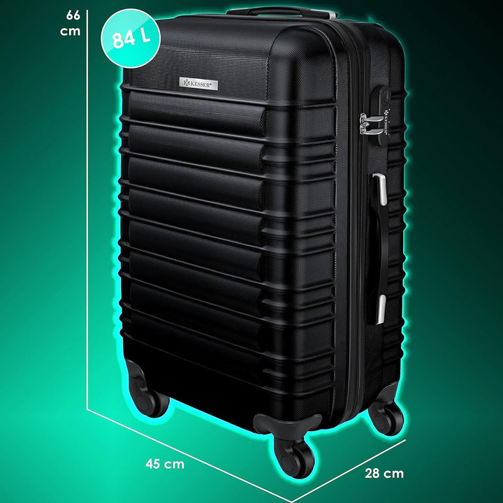 KESSER® Reisekoffer Mittlerer Hartschalen-Koffer Inkl. Kofferwaage + Gepäckanhänger Trolley Gepäck R