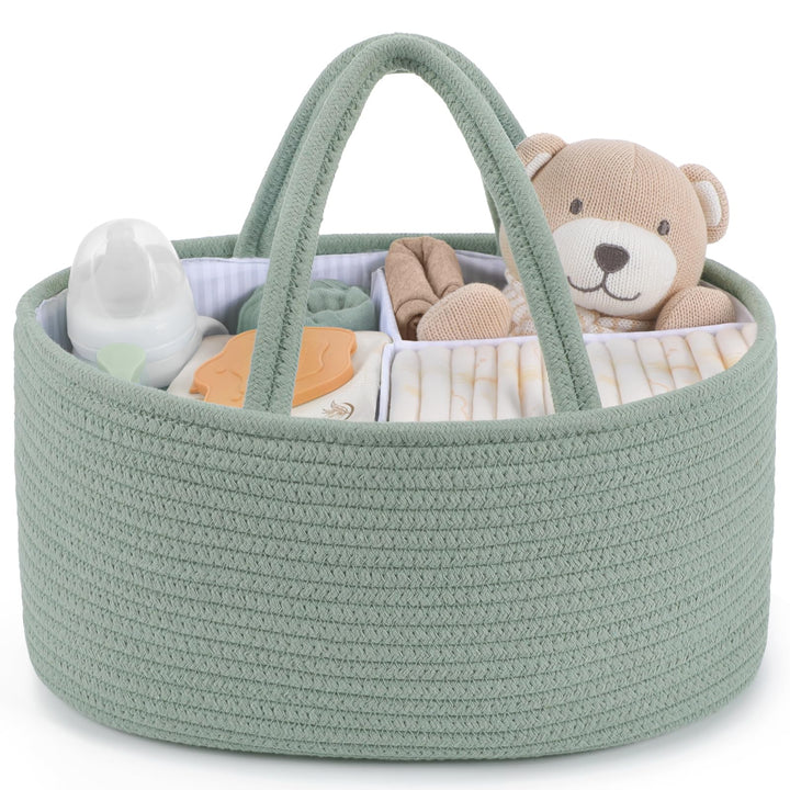 Maliton Wickeltisch Organizer，Baby Organizer Korb，Aufbewahrungskorb für den Wickeltisch，Windel Caddy