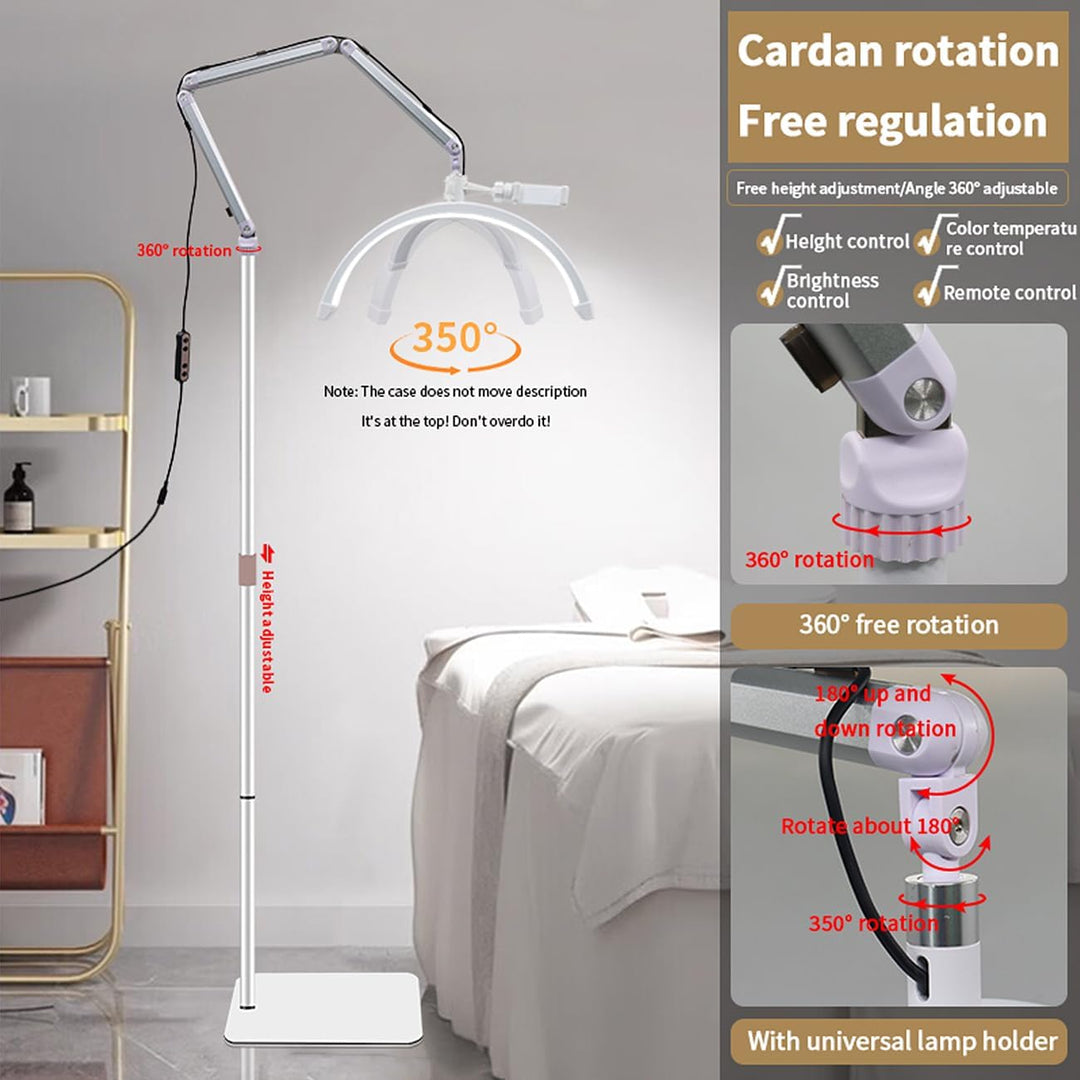 LED Halbmond Beauty Light Farbtemperatur 3000K-6000K Schwenkbar stabile Stand & Telefonhalterung Wei