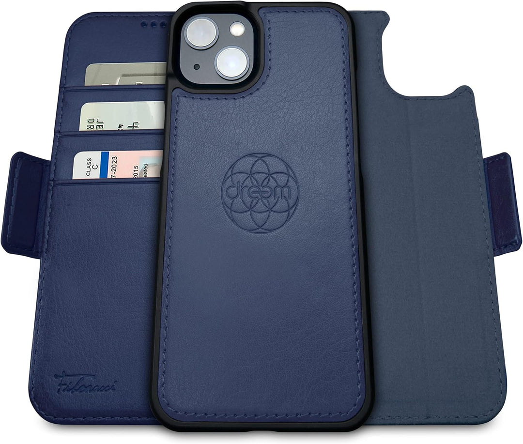 Dreem Fibonacci iPhone 14 Plus Brieftaschen-Etui / 2-in-1 stossfestes Etui und abnehmbares Folio aus