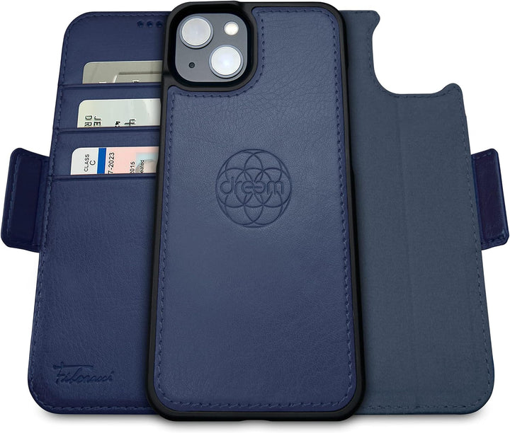 Dreem Fibonacci iPhone 14 Plus Brieftaschen-Etui / 2-in-1 stossfestes Etui und abnehmbares Folio aus
