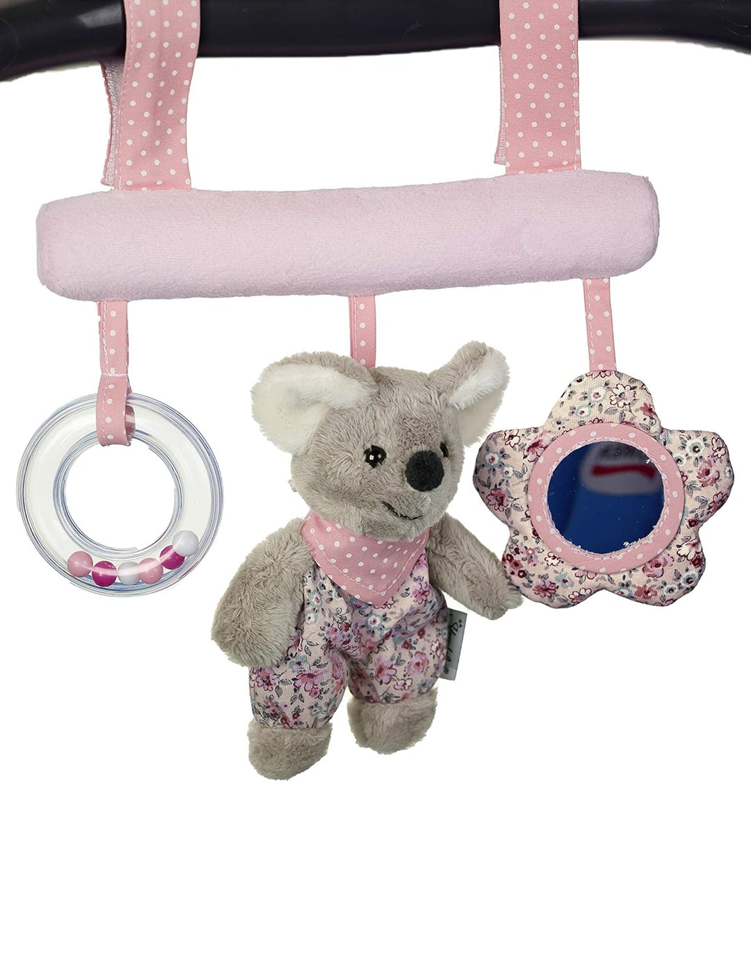 Sterntaler 6602001 Spielzeug zum Aufhängen mit Klettverschluss, Maus Mabel, Inklusive Rassel, Alter: