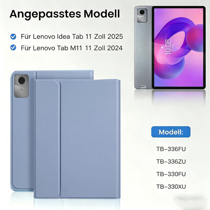 Hülle mit Tastatur für Lenovo Idea Tab 11" 2025 TB-336FU/TB-336ZU, Tastaturs Hülle für Lenovo Idea 1
