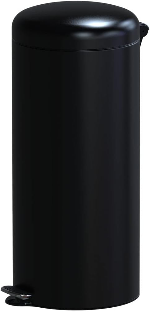 KITCHEN MOVE 905567E Black SS Küchenabfalleimer URBAN 30L blau Ø29xH66cm Edelstahl mit Eimer, Edelst