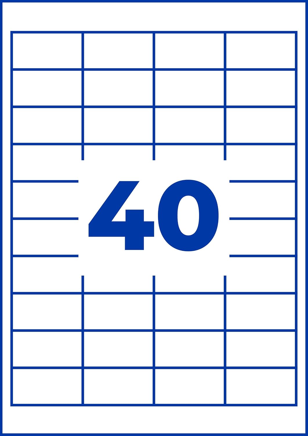 AVERY Zweckform 3657 Universal Etiketten (4.000 Klebeetiketten, 48,5x25,4mm auf A4, Papier matt, ind
