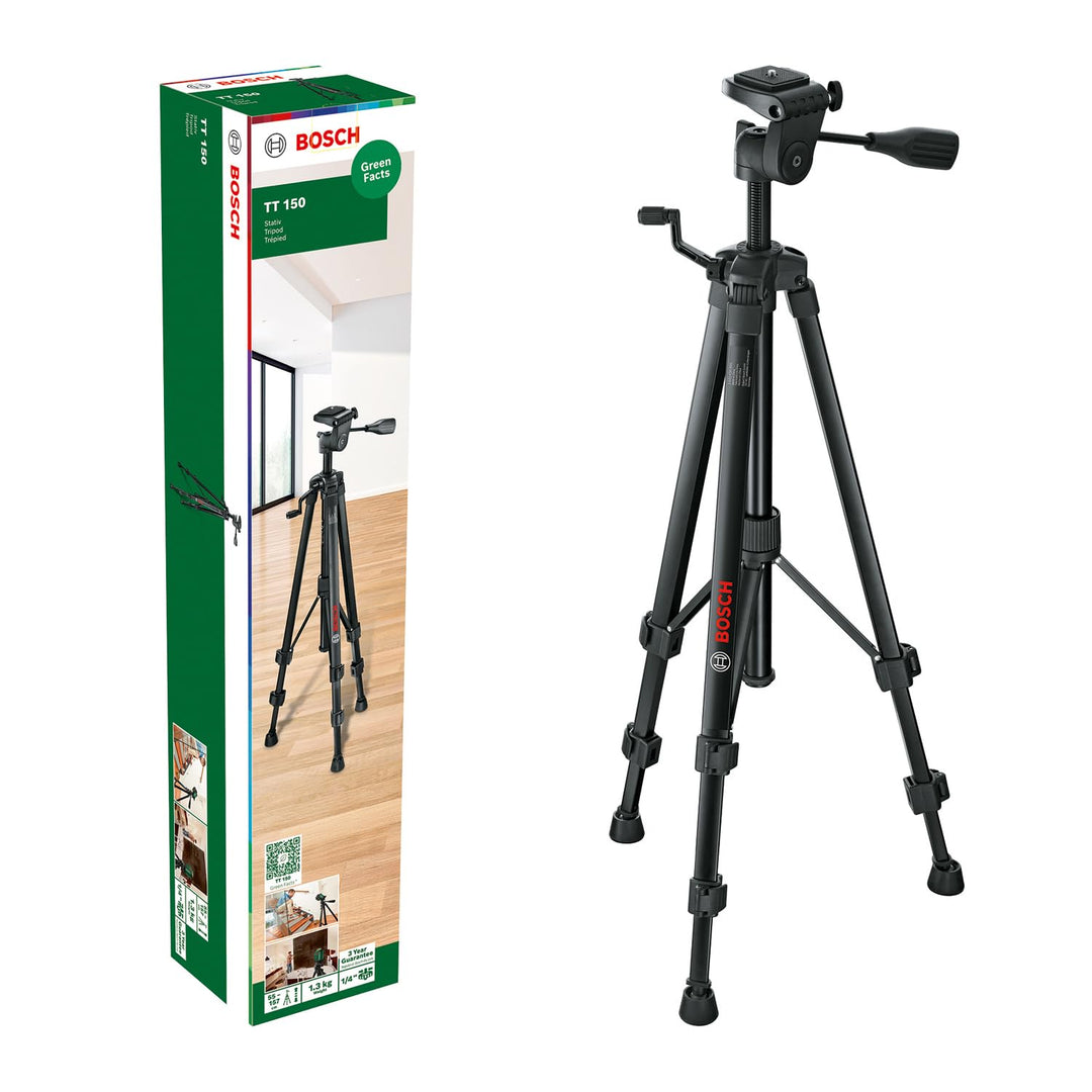 Bosch Premium-Stativ TT 150 (höhenverstellbar von 55-157 cm für schnelle und flexible Positionierung