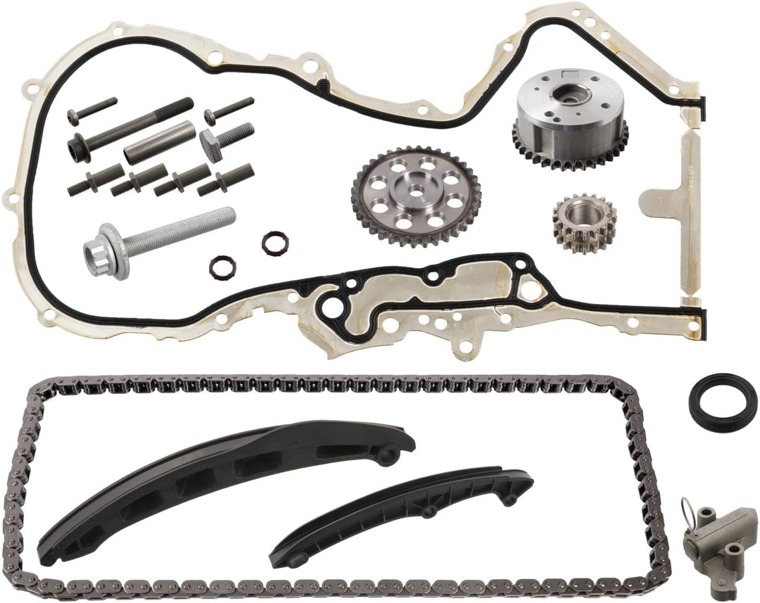 febi bilstein 106306 Steuerkettensatz für Nockenwelle, mit Gleitschienen und Kettenspanner, 1 Stück
