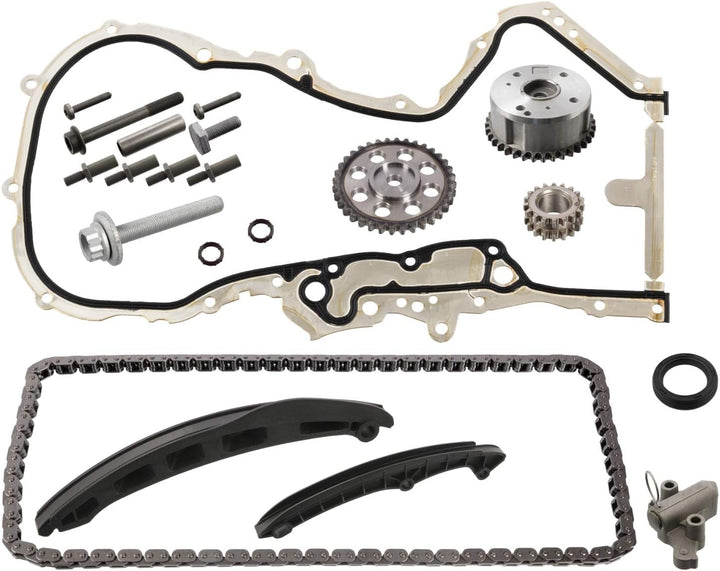 febi bilstein 106306 Steuerkettensatz für Nockenwelle, mit Gleitschienen und Kettenspanner, 1 Stück