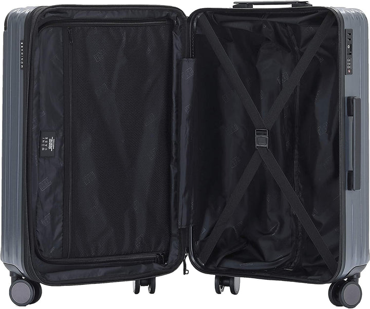 Münicase M816 TSA-Schloss Koffer Reisekoffer Trolley Kofferset Hardschale Boardcase (Coffee, Kleiner