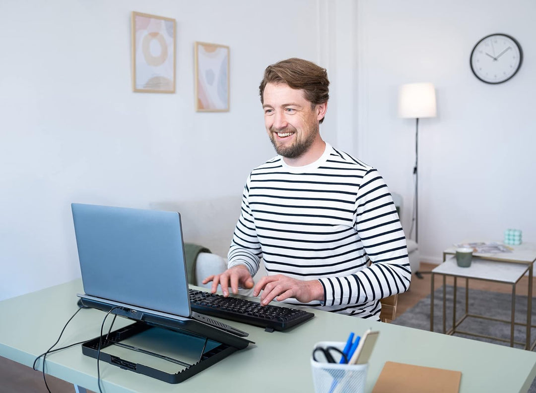 Trust Exto Laptop-Kühler, Nachhaltiger Laptopständer, Einstellbare Höhe, Umweltfreundliche Herstellu