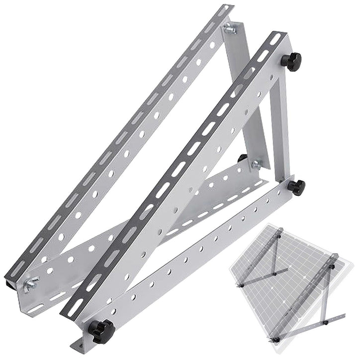 revolt Solarhalter: Verstellbare Aluminium-Solarpanel-Halterung, 14,5" / 37 cm, bis 150 kg (Solarpan