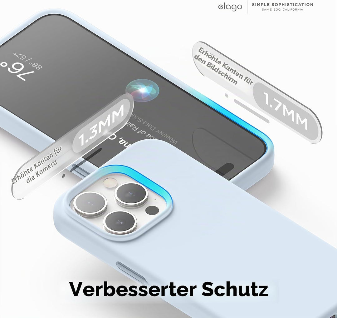 elago Magnetische Silikonhülle Kompatibel mit iPhone 15 Pro Hülle, Kompatibel mit MagSafe Alles Zube