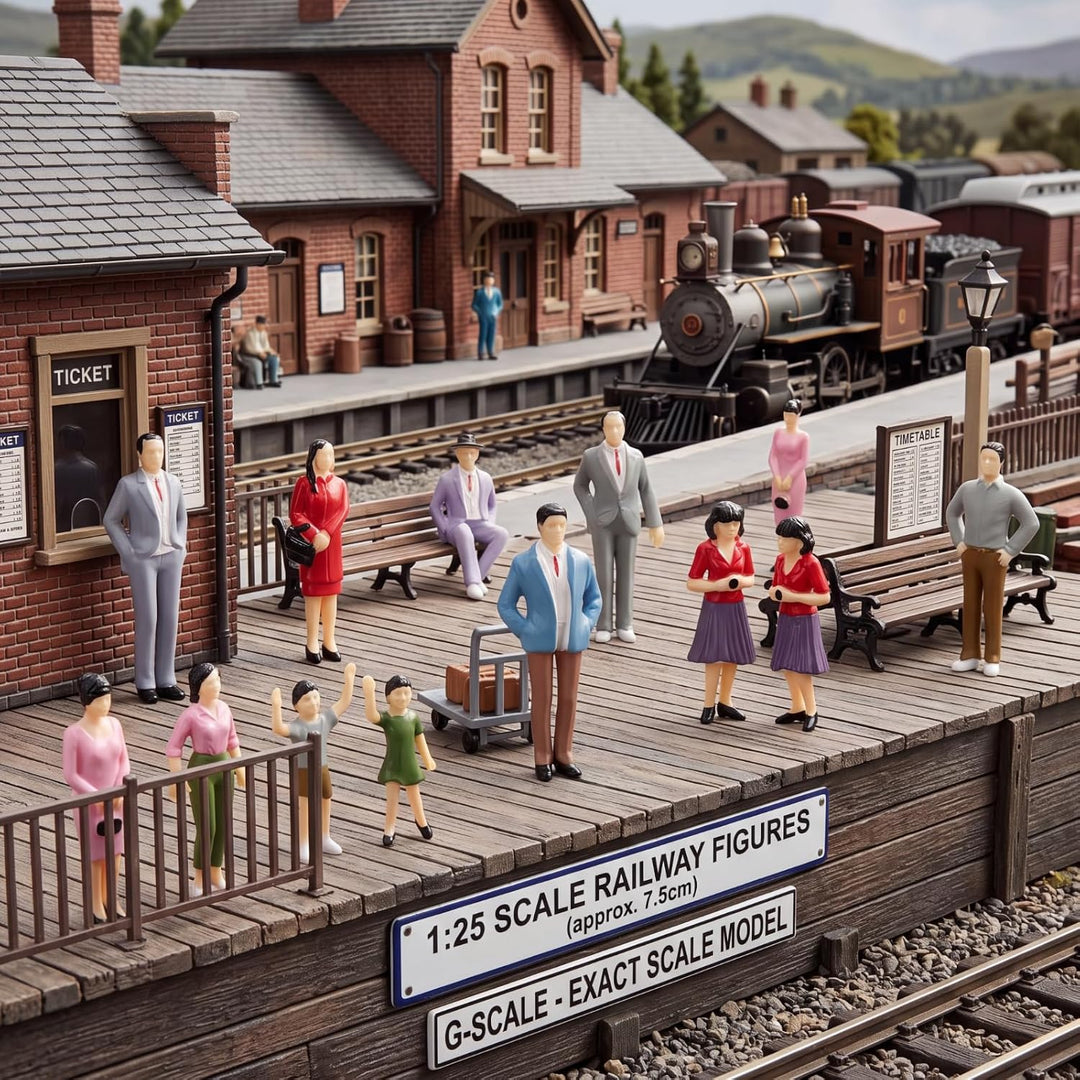 Namalu 98 Menschen Figuren im Massstab 1:25 Mini Modelleisenbahn Figuren Architektur Plastik Mensche