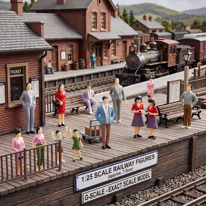 Namalu 98 Menschen Figuren im Massstab 1:25 Mini Modelleisenbahn Figuren Architektur Plastik Mensche