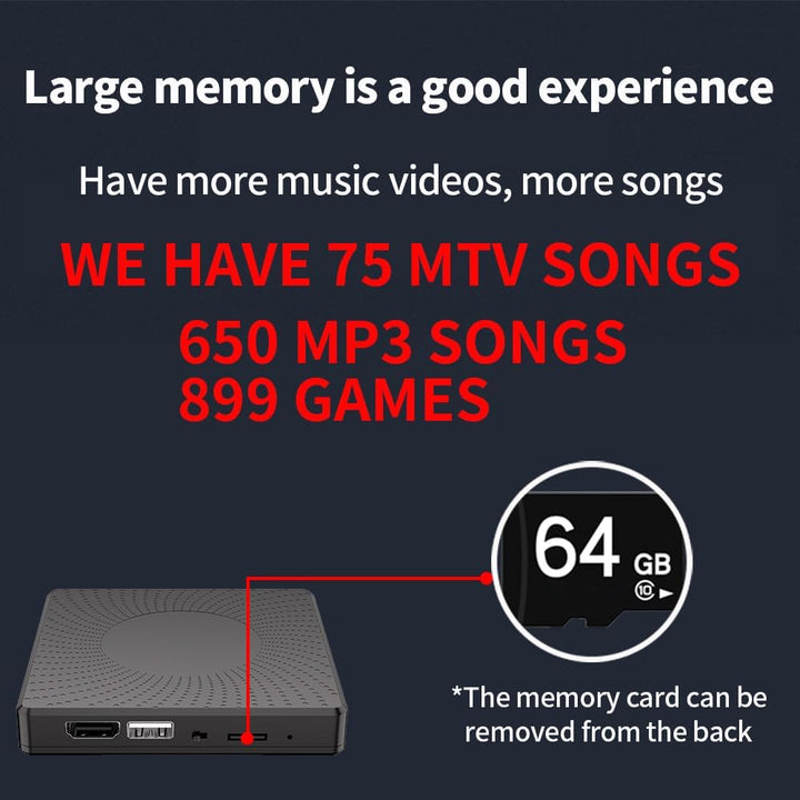 HDMI Doppel-Tanzmatte für Kinder &amp; Erwachsene,64GB Speicherkarte,899 Spiele,650 Songs &amp; 75 MVs–Fitne