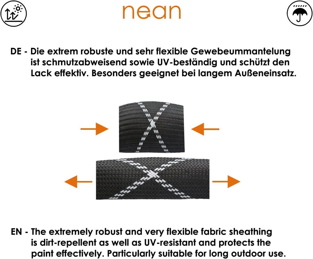 nean Fahrradschloss Kettenschloss, Bike Chain Lock, 2 Sicherheits-Schlüssel, hohe Sicherheit und ext