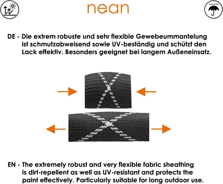 nean Fahrradschloss Kettenschloss, Bike Chain Lock, 2 Sicherheits-Schlüssel, hohe Sicherheit und ext