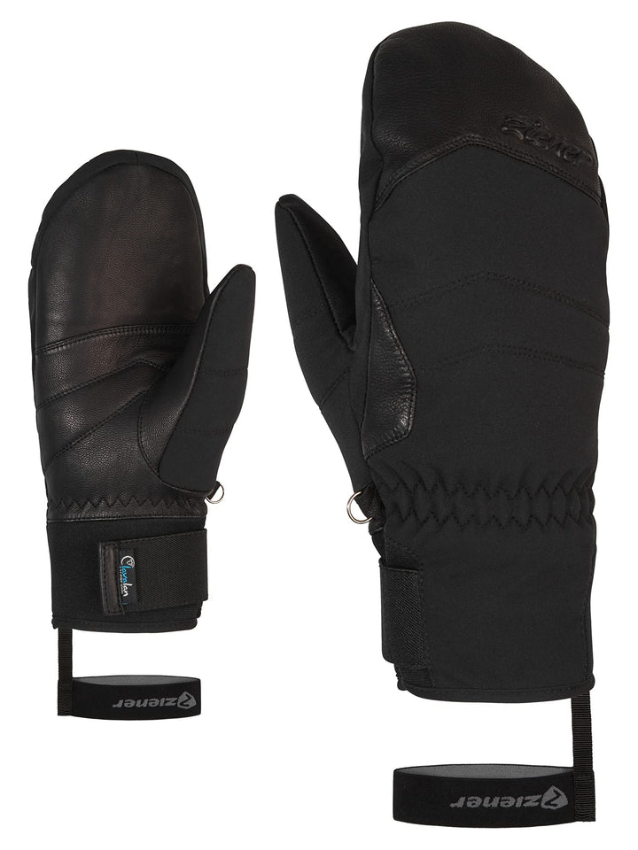 Ziener Damen Kalea Ski-Fäustling/Wintersport | wasserdicht, atmungsaktiv, Alpine Wool 7.5 Schwarz, 7