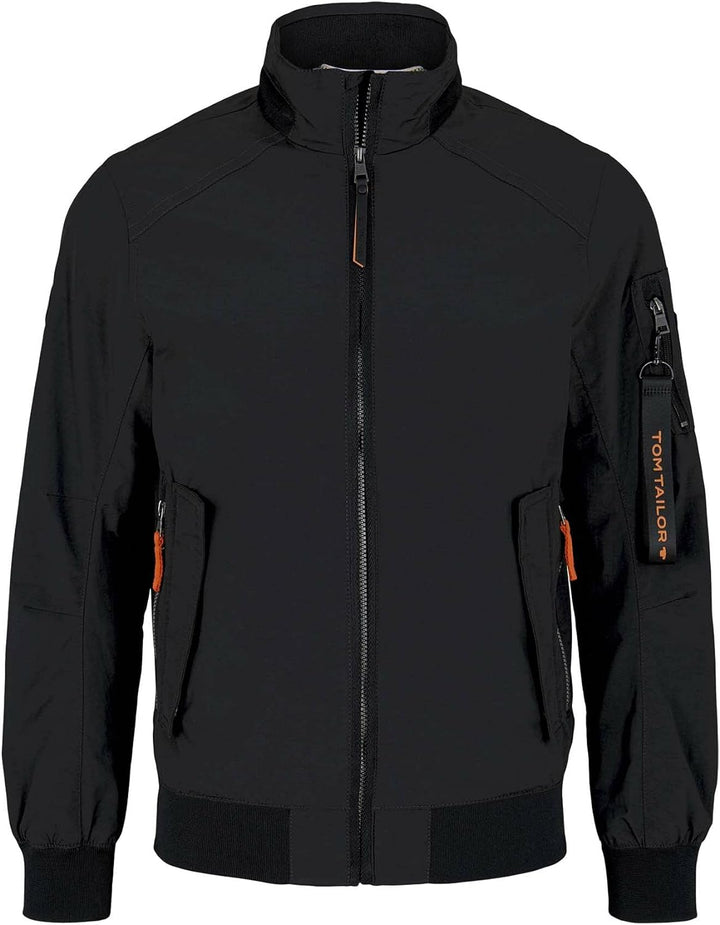 TOM TAILOR Herren Jacken Blouson Jacke mit Stehkragen Black,L,29999,2999