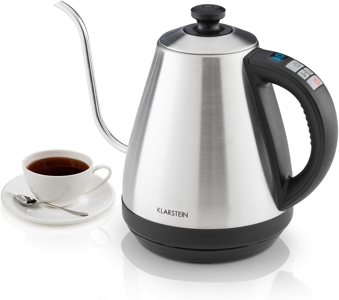 Klarstein Garcon Wasserkocher - Teekocher, 1 L, 2000 W, Warmhaltefunktion, gradgenaue Temperatureins