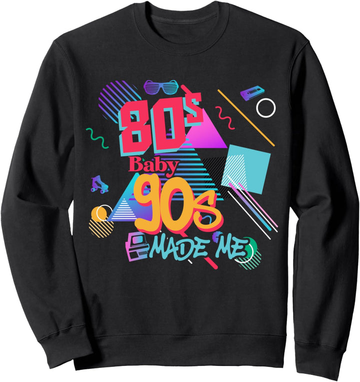 Vintage 80er Baby 90er Jahre machte mich Retro Nostalgie Sweatshirt