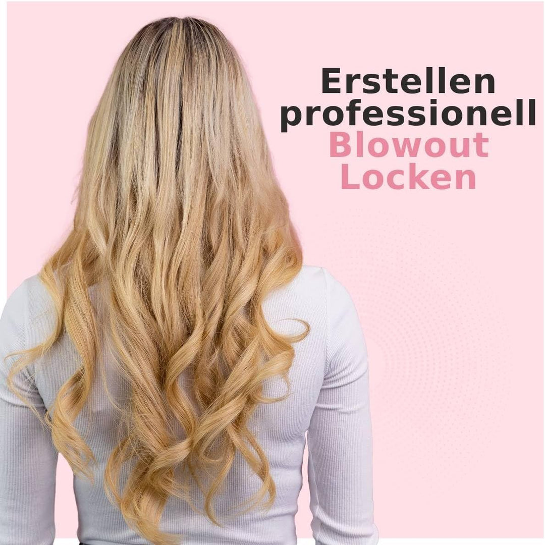 Largolash 5 in 1 Warmluftbürste Set, Schnelltrocknend Föhnbürste, Warmluft Lockenbürste, 3 Temperatu