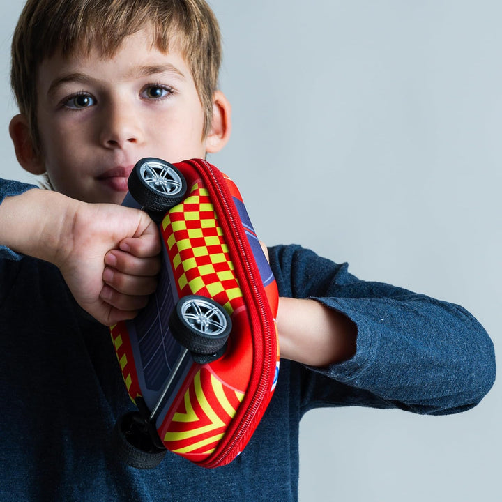 ZIPIT Federmäppchen mit Feuerwehrauto für Jungen, Grosses Mäppchen für die Schule, Etui für Kinder,