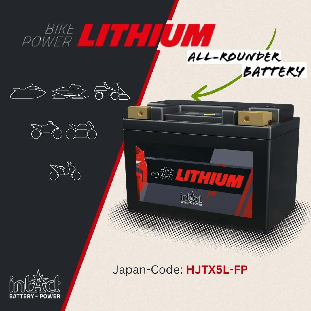 INTACT Li-08 Lithium 1,6Ah Bike Power Motorradbatterie 12,8V