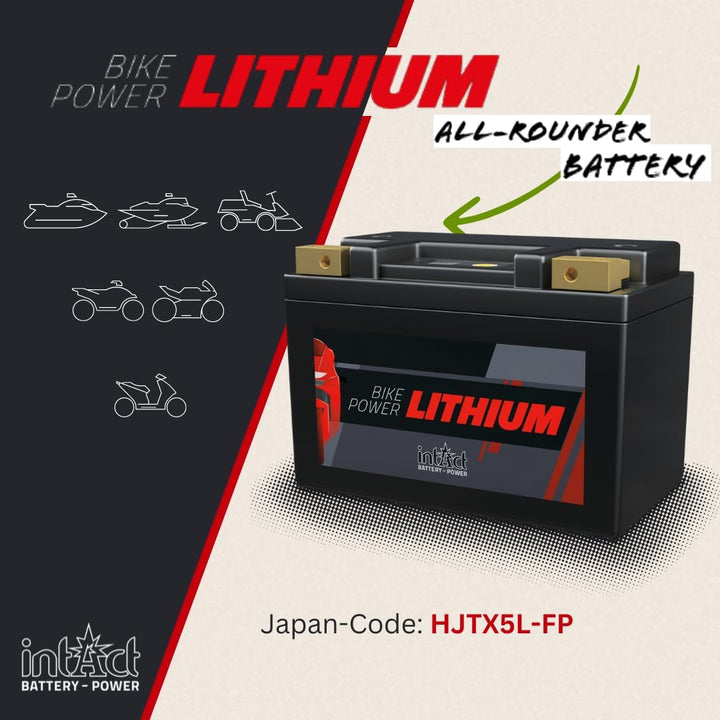 INTACT Li-08 Lithium 1,6Ah Bike Power Motorradbatterie 12,8V