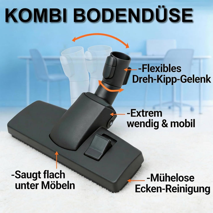 DeClean Bodendüse Bürste kompatibel mit Miele Staubsauger C1, C2, C3, Complete, Compact, Classic, S8