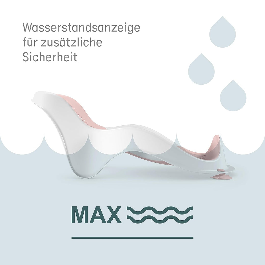 Angelcare ergonomischer Badesitz für die Baby-Badewanne Light pink, angenehm weiche Liegefläche, auf