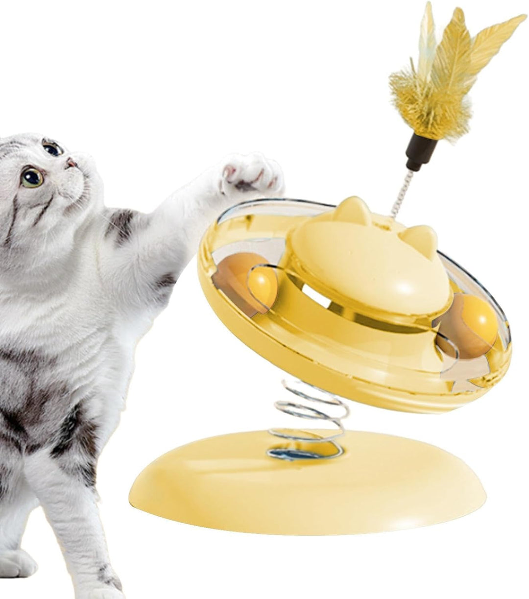 Treat Dispensing Cat Toy - Rutschfester Balltrack Futterspender Automat | Interaktiver Futter Automa