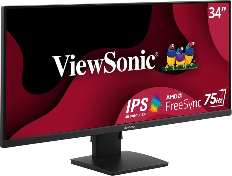 Viewsonic VA3456-MHDJ 86,4 cm (34 Zoll) Büro Monitor (UWQHD, IPS-Panel, HDR10, HDMI, DP, Höhenverste