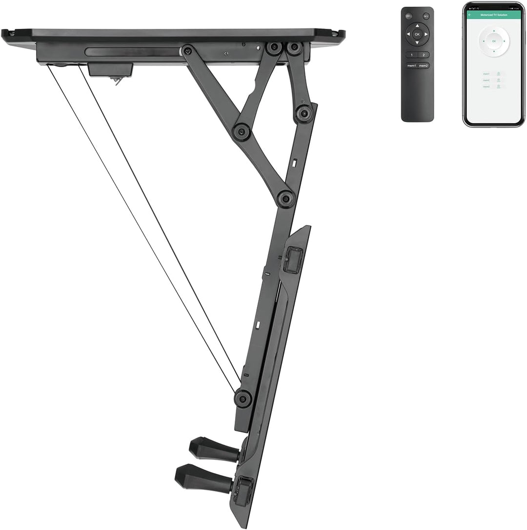 Maclean MC-880T Elektrische Neigbare TV Halterung mit App-Steuerung 32-70" für Decke Dachschräge ink