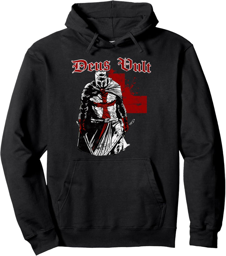 Deus Vult Templer Ritter Kreuzritter Tempelritter Pullover Hoodie