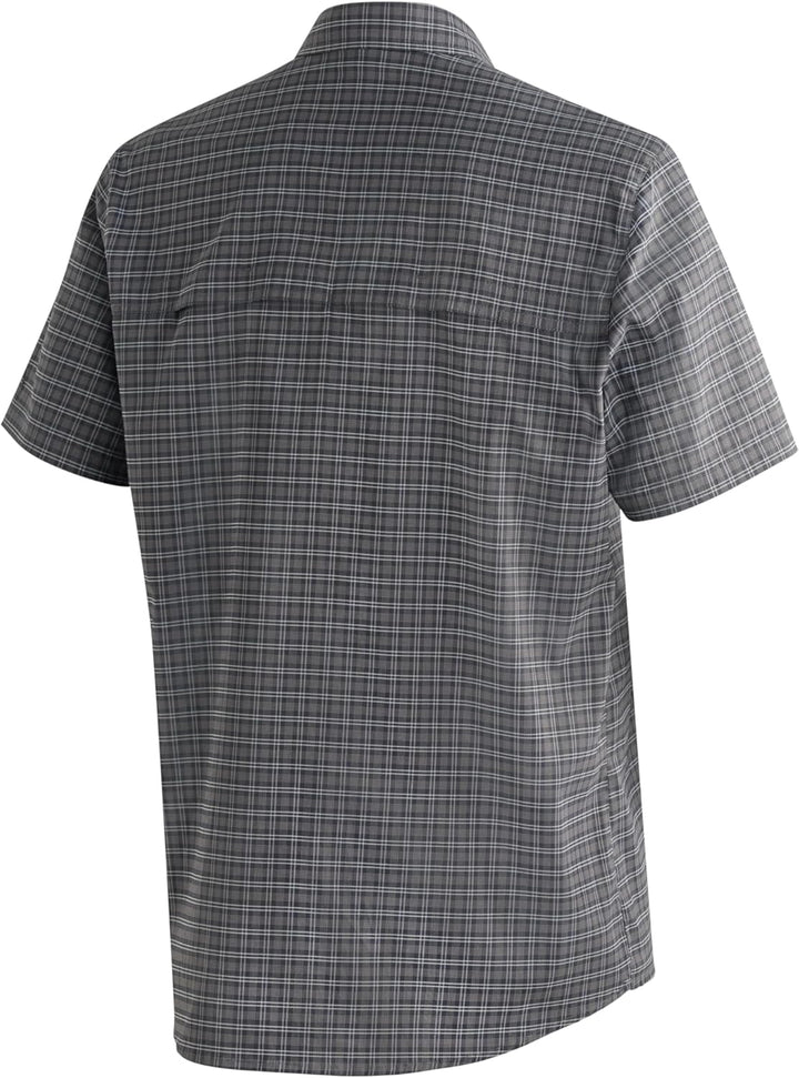 Maier Sports Herren Mats S/S Funktionshemd 50 Grey Check, 50 Grey Check