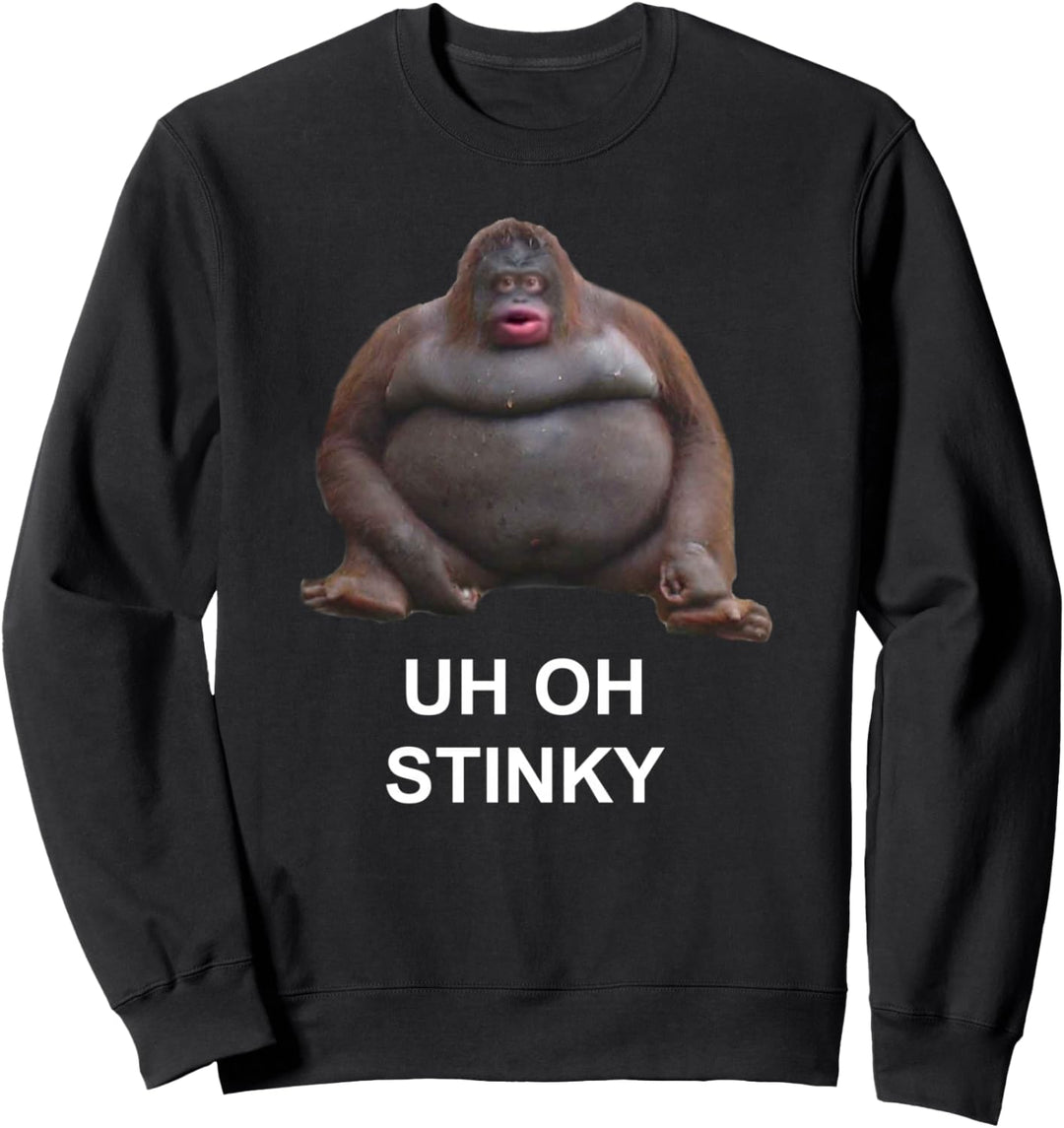 Äh Oh Stinky Poop Le Monke Meme Sweatshirt