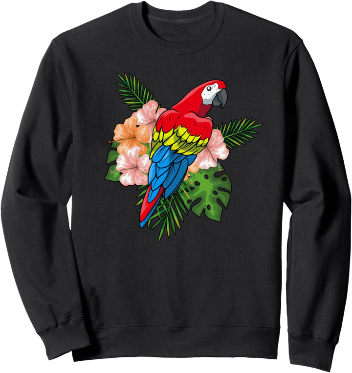 Papagei Vogel Haustier - Papageivogel Blumen Papagei Sweatshirt