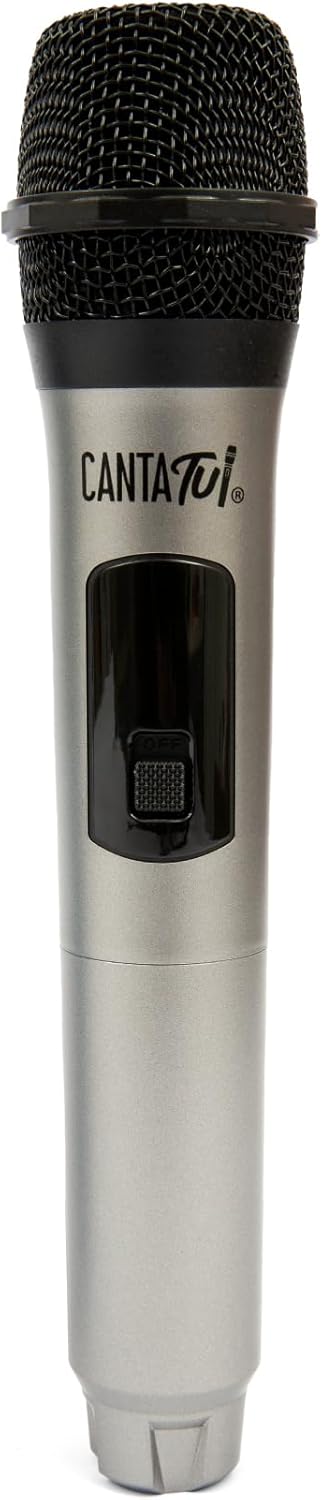 Canta Tu Karaoke - Silbernes Mikrofon, EIN kabelloses Mikrofon, Mikrofon mit Bluetooth, geeignet für