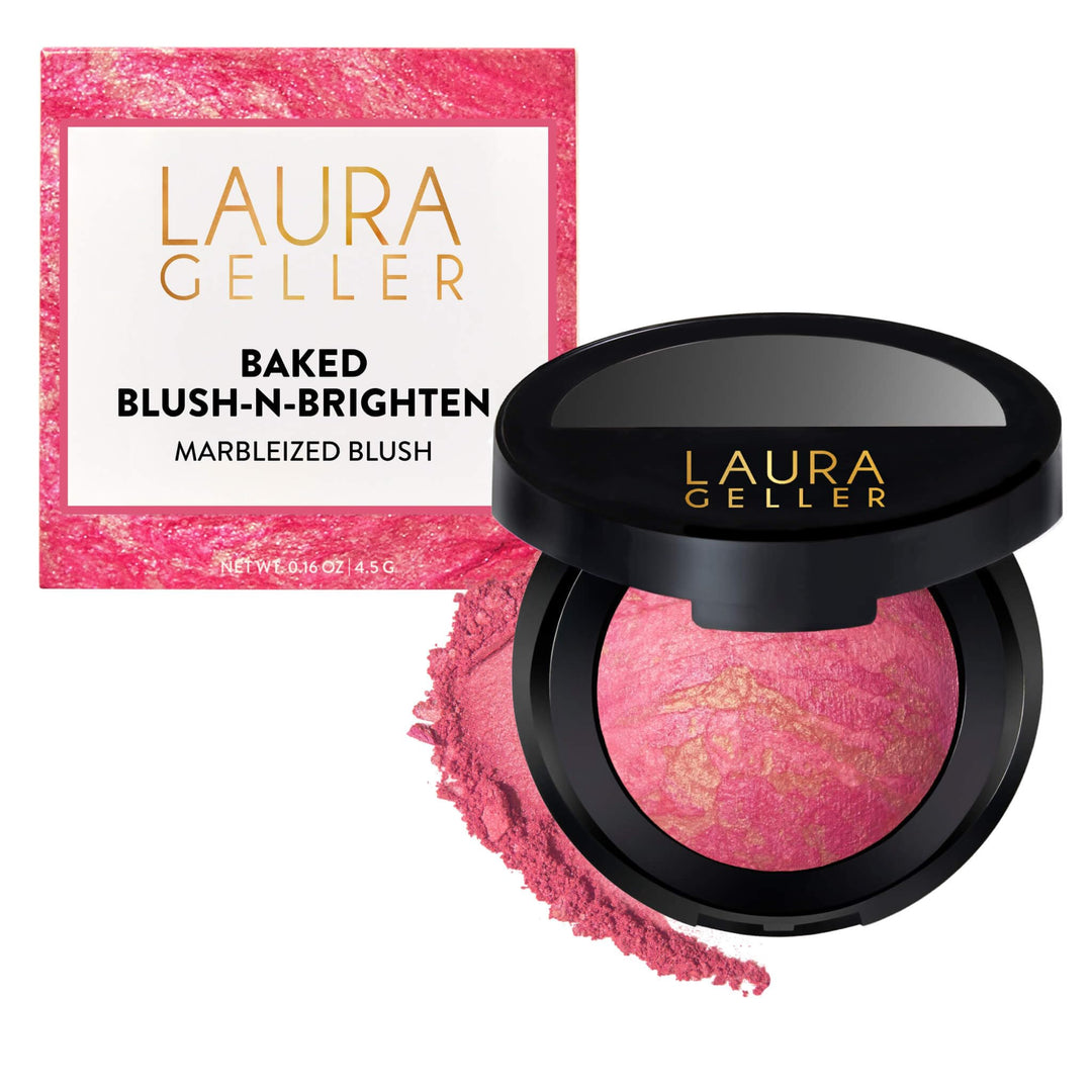 LAURA GELLER NEW YORK Dermatologist Approved - Baked Blush-n-Brighten Marbleized Blush- Sunlit Rose