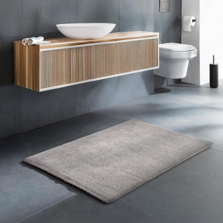 Schöner Wohnen Kollektion Badteppich 40 x 60 cm – beidseitig verwendbar – waschbar – 100% Baumwolle
