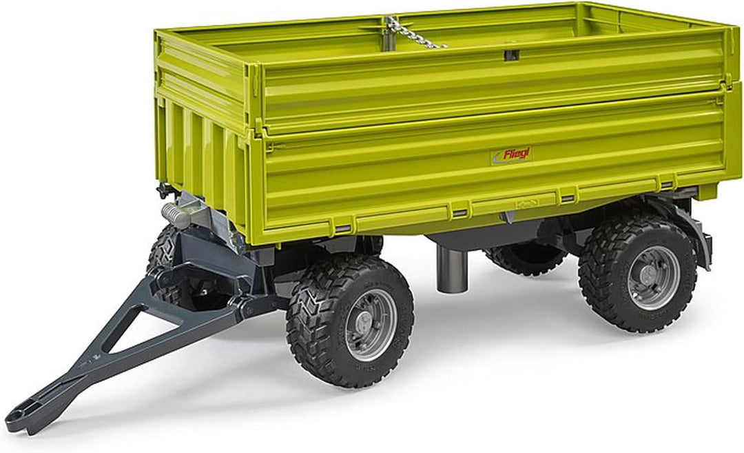 bruder 02203 - Fliegl 3-Seitenkipper mit Aufsteckbordwand - 1:16 Kippanhänger, Transportanhänger, Bo