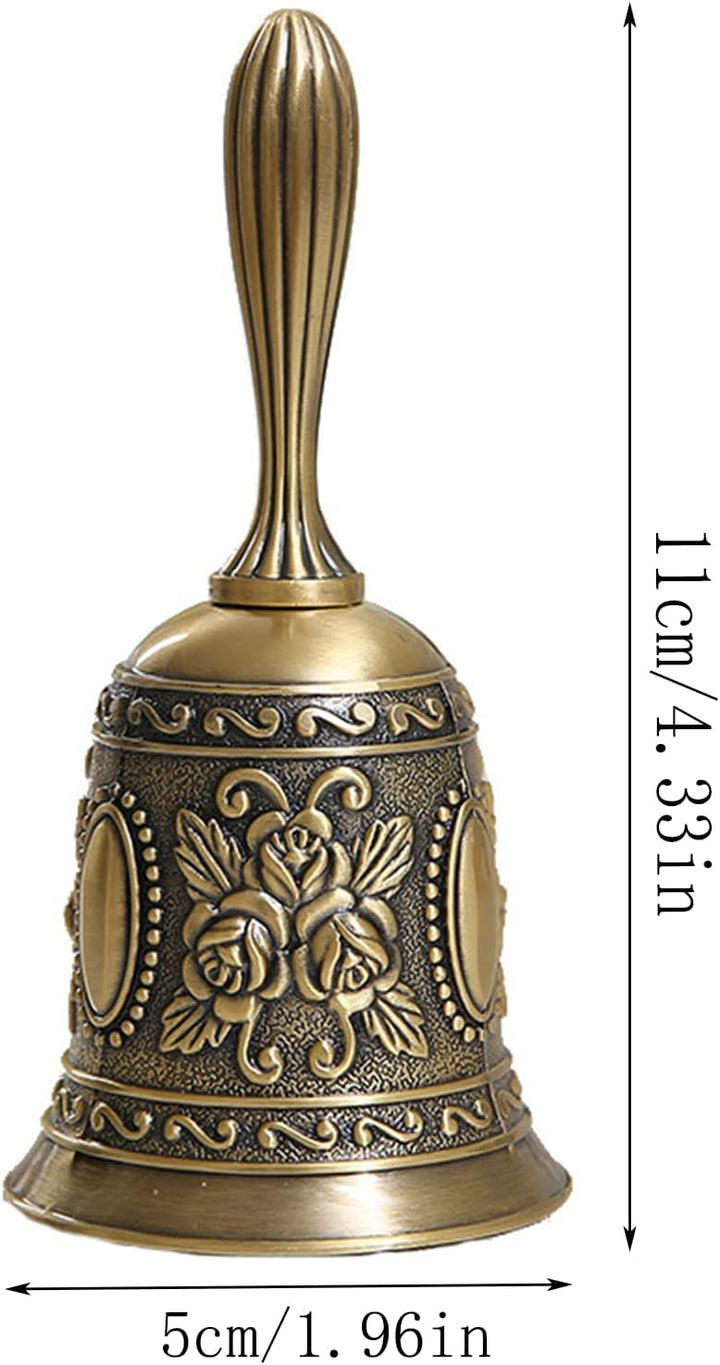 Handglocke, Hand Tischglocke,Klassische Zinklegierung Glocke Klingel, Tischklingel für Abendessen am