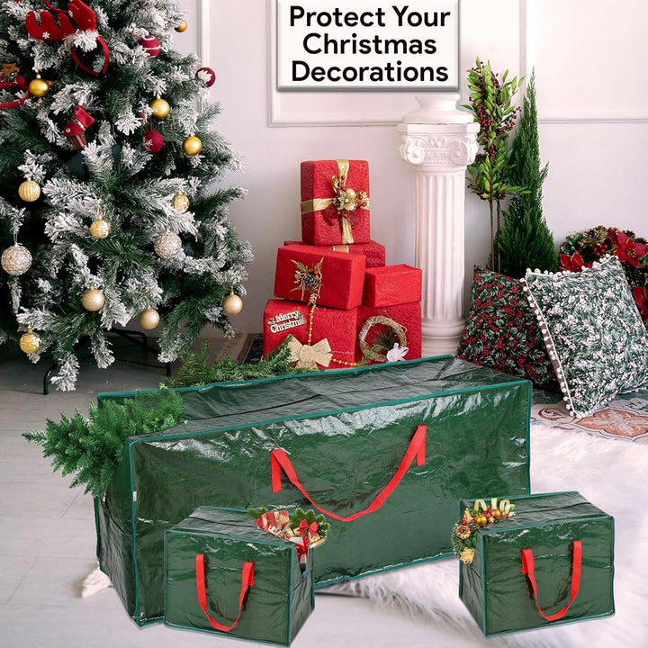 ARSUK Aufbewahrungstasche für Weihnachtsbäume, mit 2 Aufbewahrungstaschen für Weihnachtsdekorationen