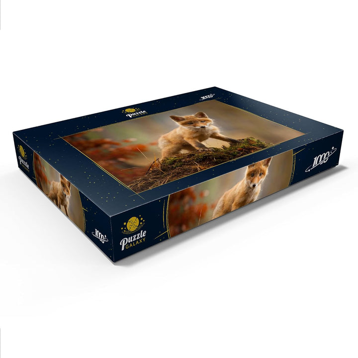 EIN junger, neugieriger Fuchs im Wald - Premium 1000 Teile Puzzle - MyPuzzle Sonderkollektion von Pu