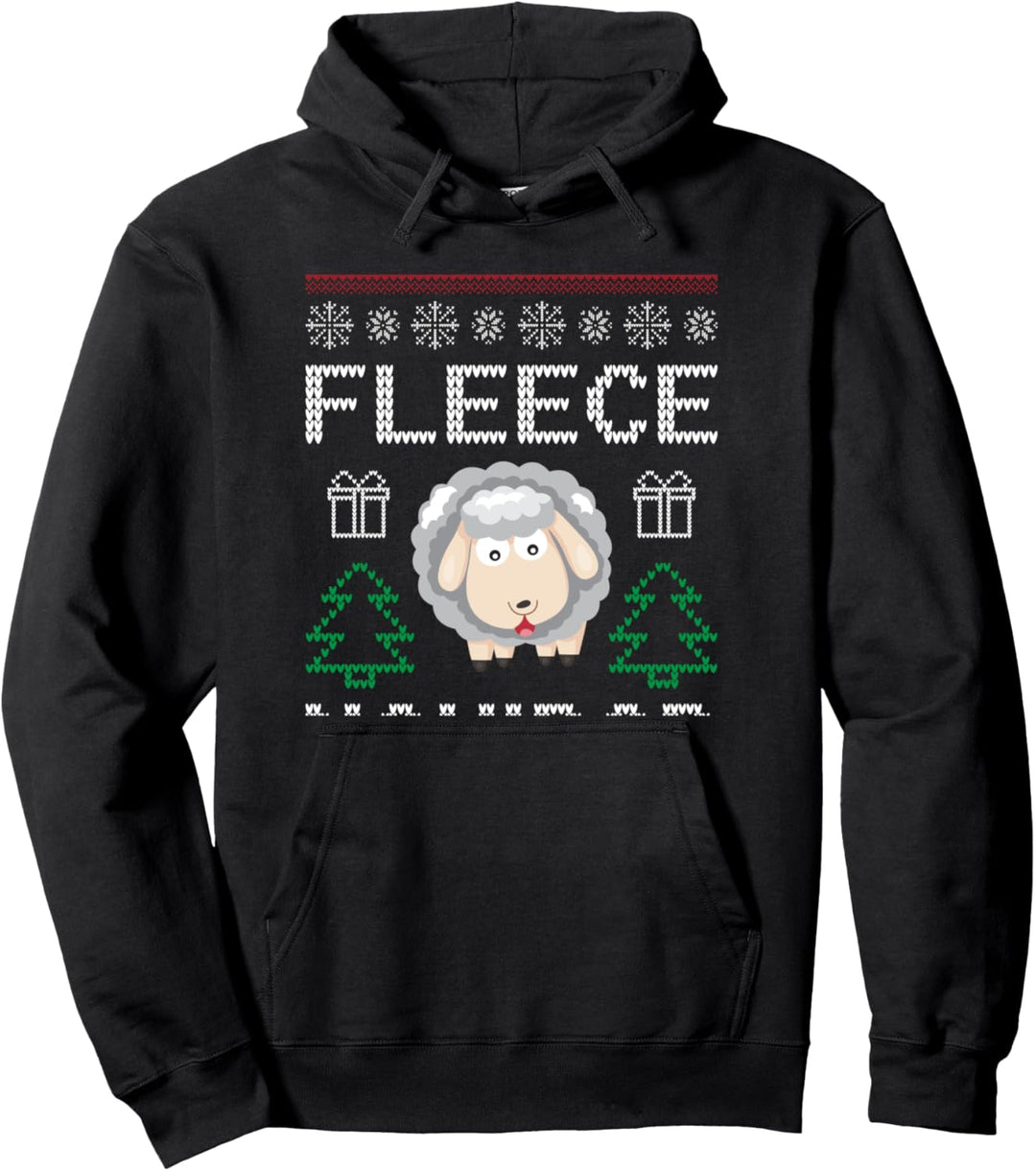 Fleece Navidad Schaf Lustiger hässlicher Weihnachtspullover Pullover Hoodie