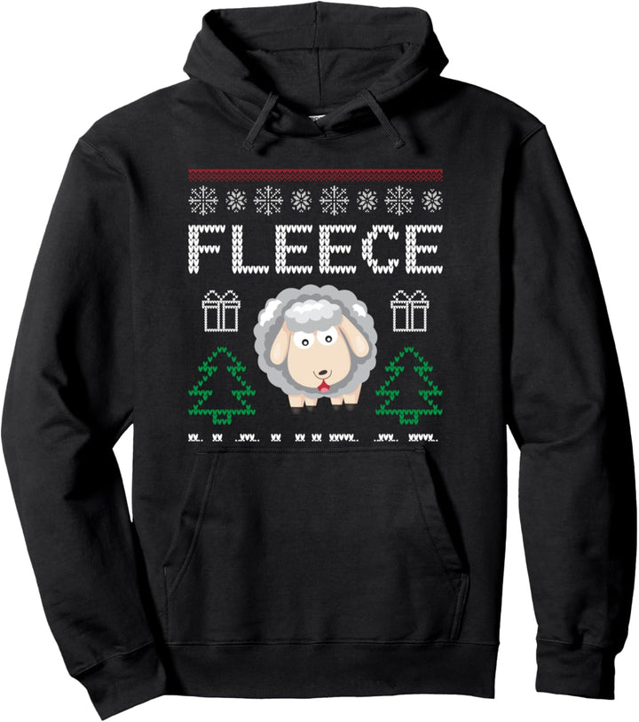 Fleece Navidad Schaf Lustiger hässlicher Weihnachtspullover Pullover Hoodie