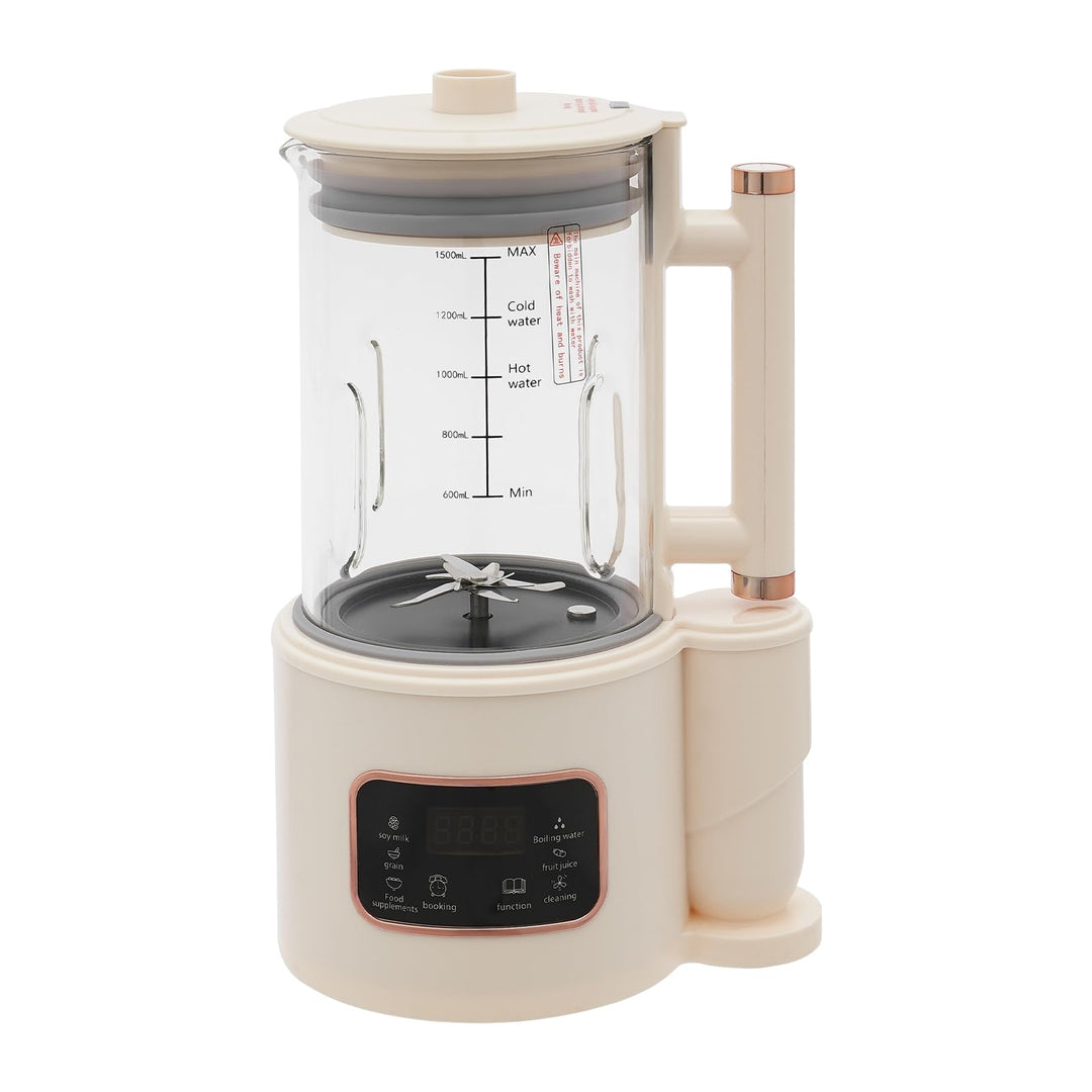 Sojamilch Hersteller, 1500ml Entsafter mit 12 Klingen, Automatischer Nussmilchbereiter, Entsafter So